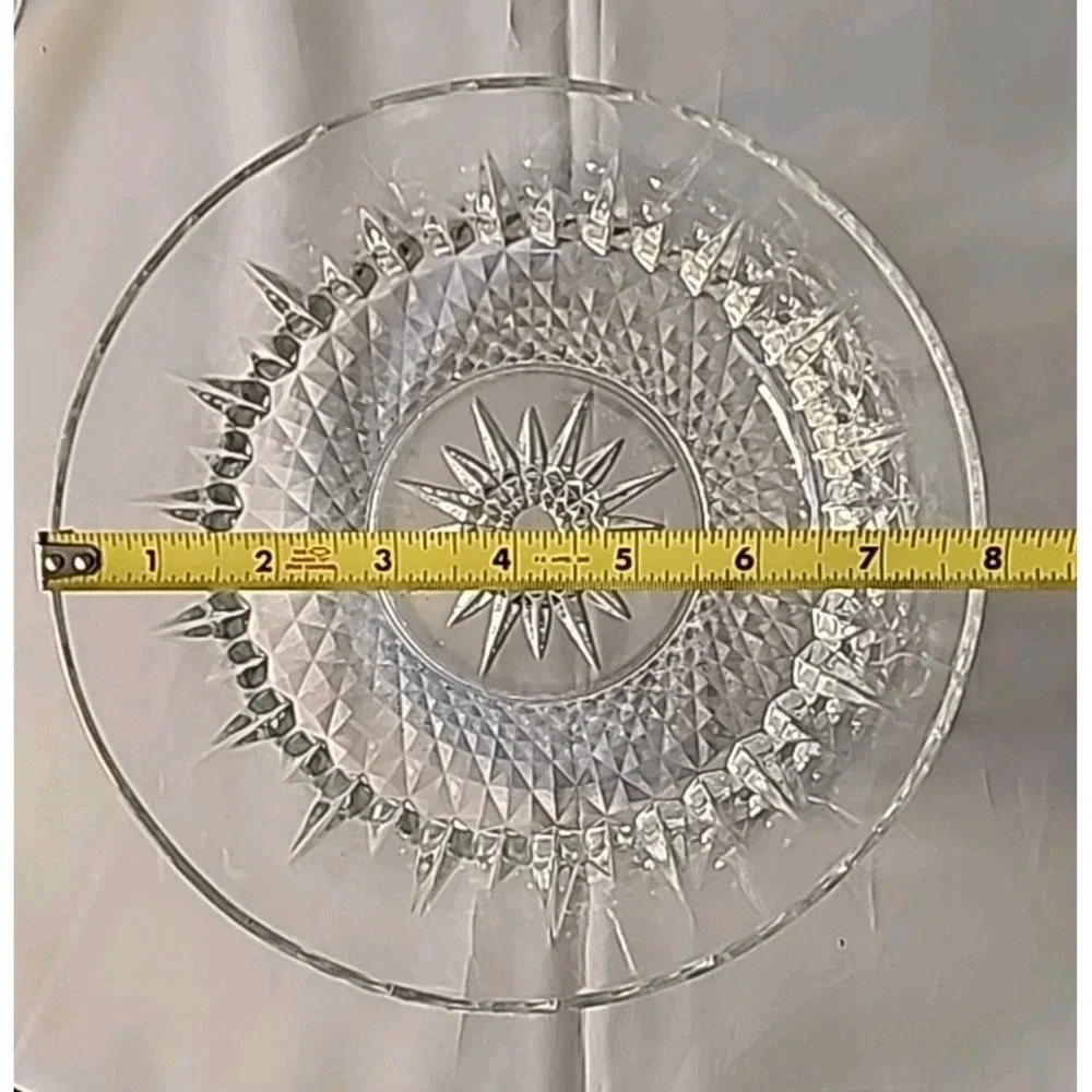 VTG 7-Pc‎ Arcoroc France Starburst Set Glass Serving Dish + 6 Side Bowls Elegant